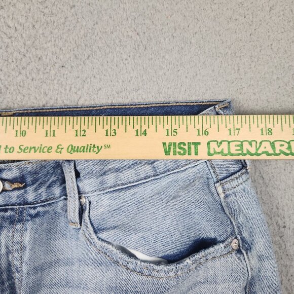 KanCan Ripped High Rise Wide Leg Cropped Jeans Womens Size 30 Baggy Denim Cotton - Picture 3 of 15